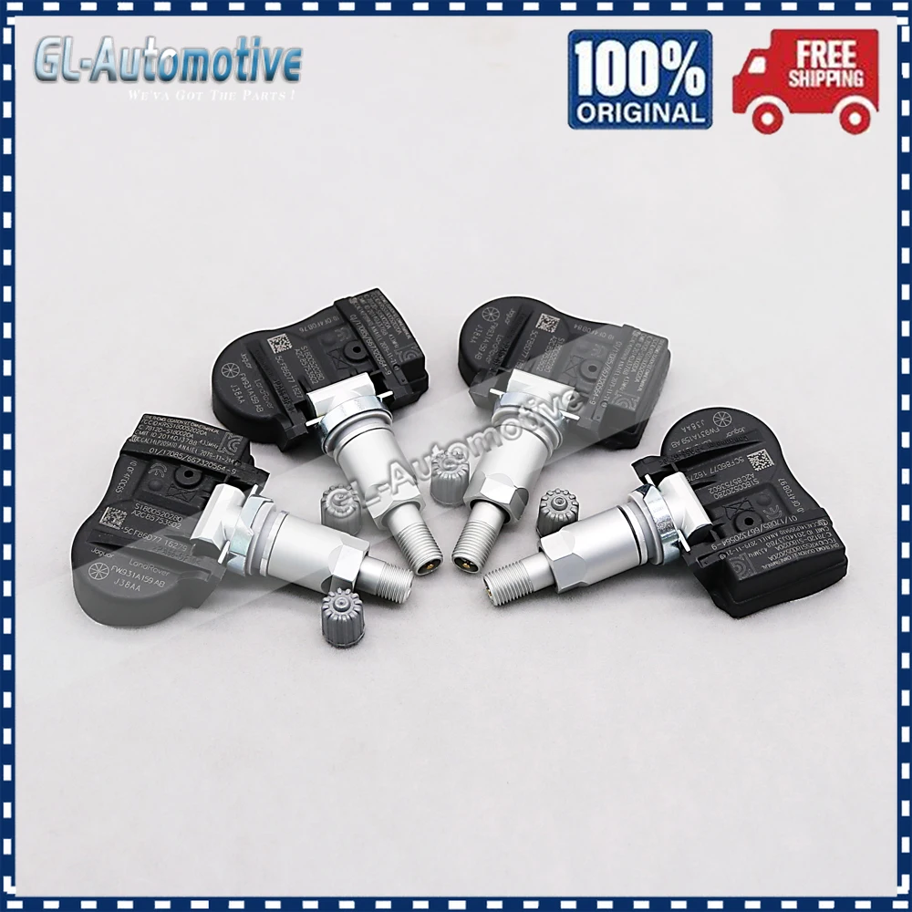 

Set of (4) LR070840 TPMS FW931A159AB Tire Pressure Sensor for Land Rover Discovery Freelander LF LR066378 433MHz