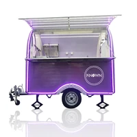 220cm length mobile food trailer coffee ice cream cart catering truck for sell fast food customized