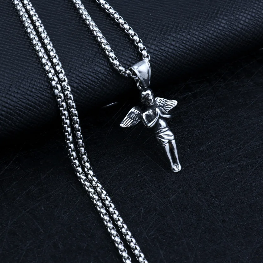Новый стиль ожерелье европейский и американский хип-хоп кулон ангел Купидон