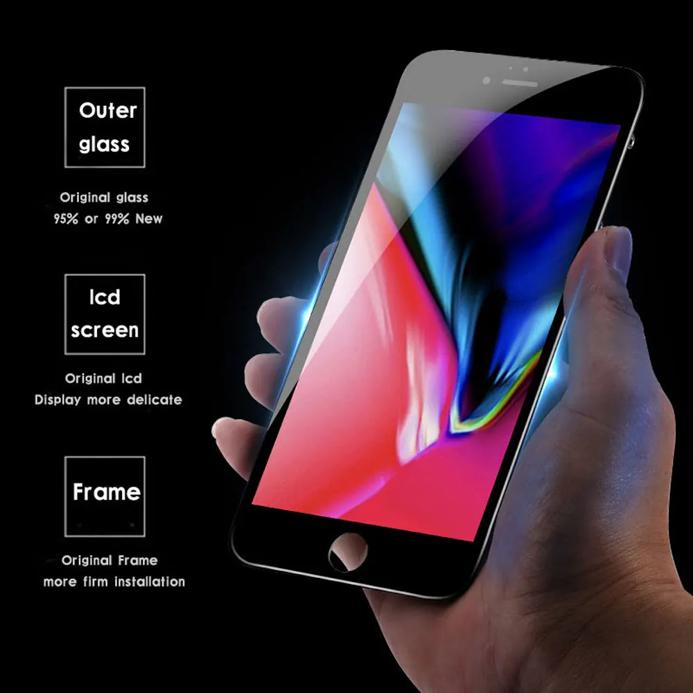 Pantalla lcd Original oficial para iPhone 6, 6s, 7, 8 Plus, ecran, t&aacute;ctil, X, XR, XS, 11, piezas de repuesto-2