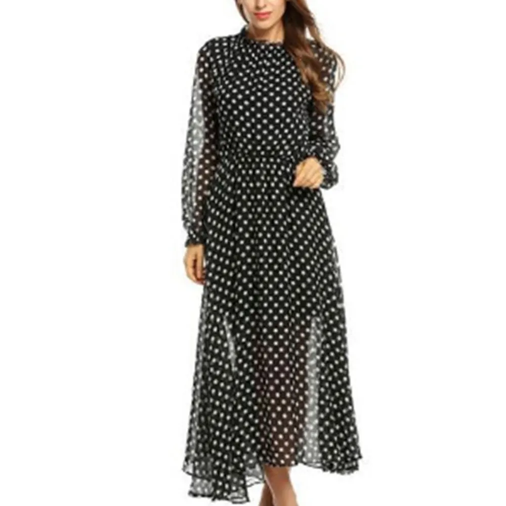 Женское свободное платье с длинным рукавом | Женская одежда