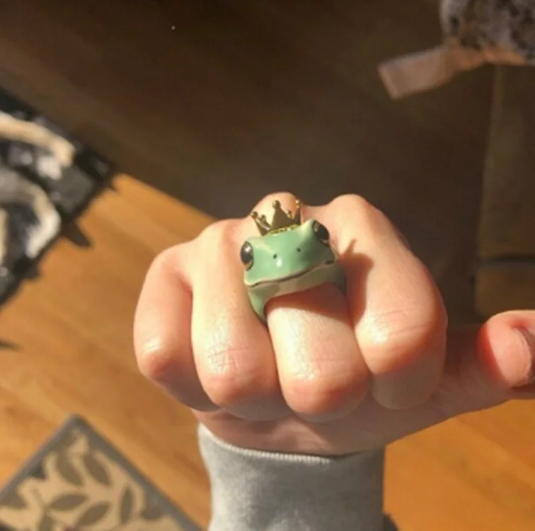 

The New Ring Aesthetic Minimalist Lady Fashion Charm Cute Frog Ring Gift Best Wholesale Mens Rings