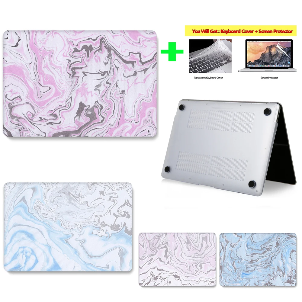 Модный чехол для ноутбука с мраморным рисунком APPle MacBook Pro Air Retina 11 12 13 15 2019 New дюймов