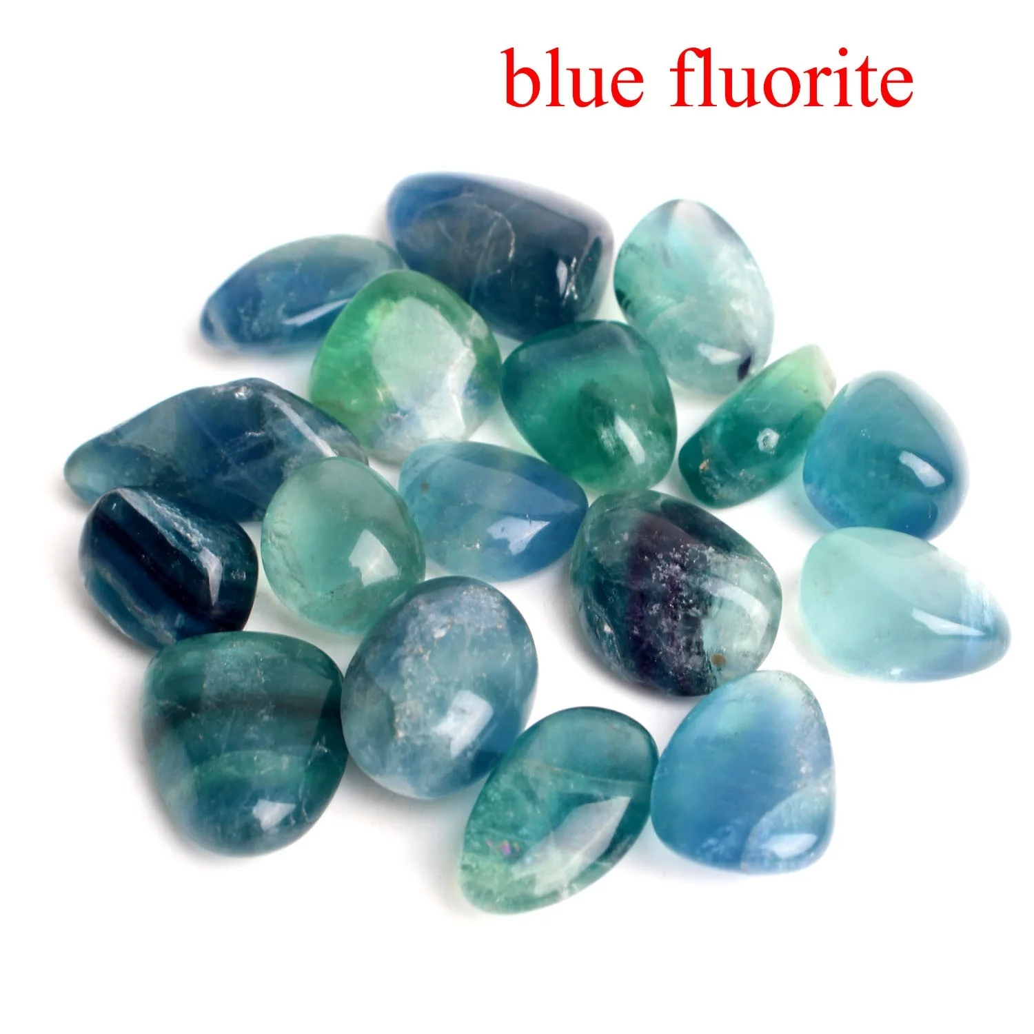 Красочный натуральный кристалл камень голубой флюорит камни кварц радуга