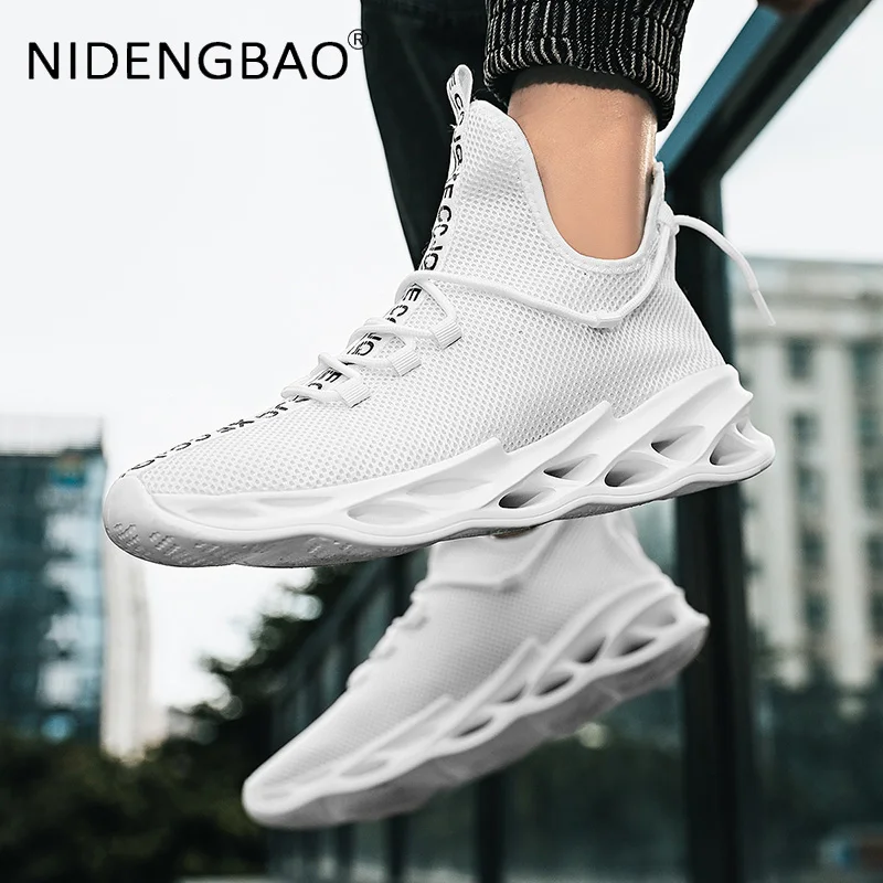 2021 Men Sneakers Breathable Running Shoes Outdoor Sports Fashion Comfortable Breathable Lightweigt Gym Trainers Plus Size 39-46