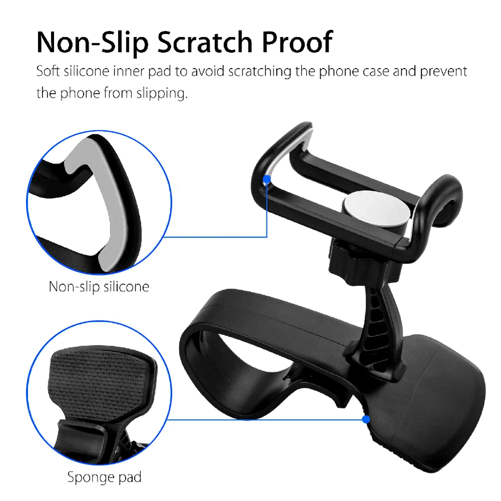 Car Cell Phone Holder Dashboard Mount Stand 360 Rotation Universal GPS Display Bracket For iphone Xiaomi Samsung Huawei | Автомобили и