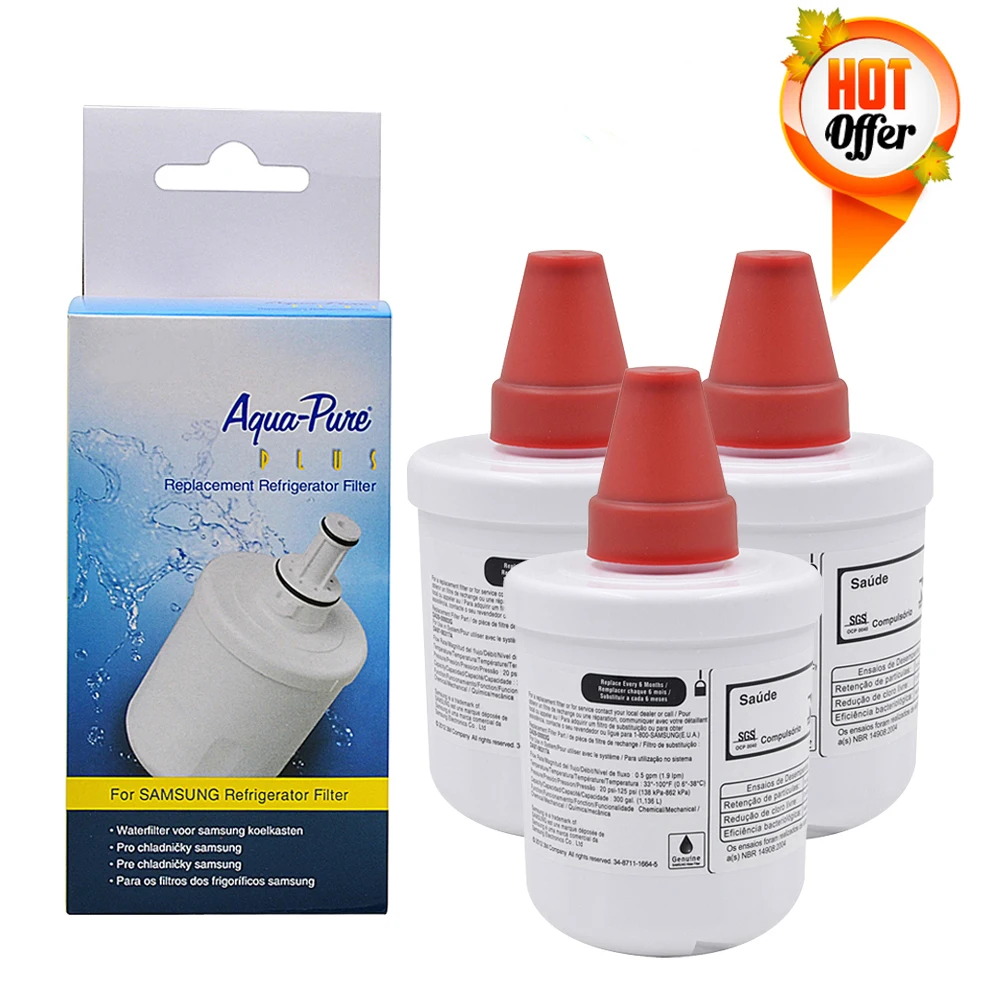DA29-00003G фильтр для воды в холодильнике, Замена для Samsung DA29-00003G, DA29-00003B, Aqua-Pure Plus, HAFCU1