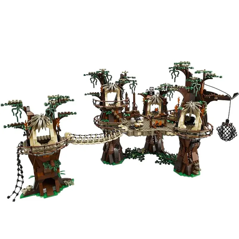 

In stock New 05047 Star Movie &wars Ewok Village Model Building Kits Blocks Bricks Set Children blocks Toys Kids 10236 Gift