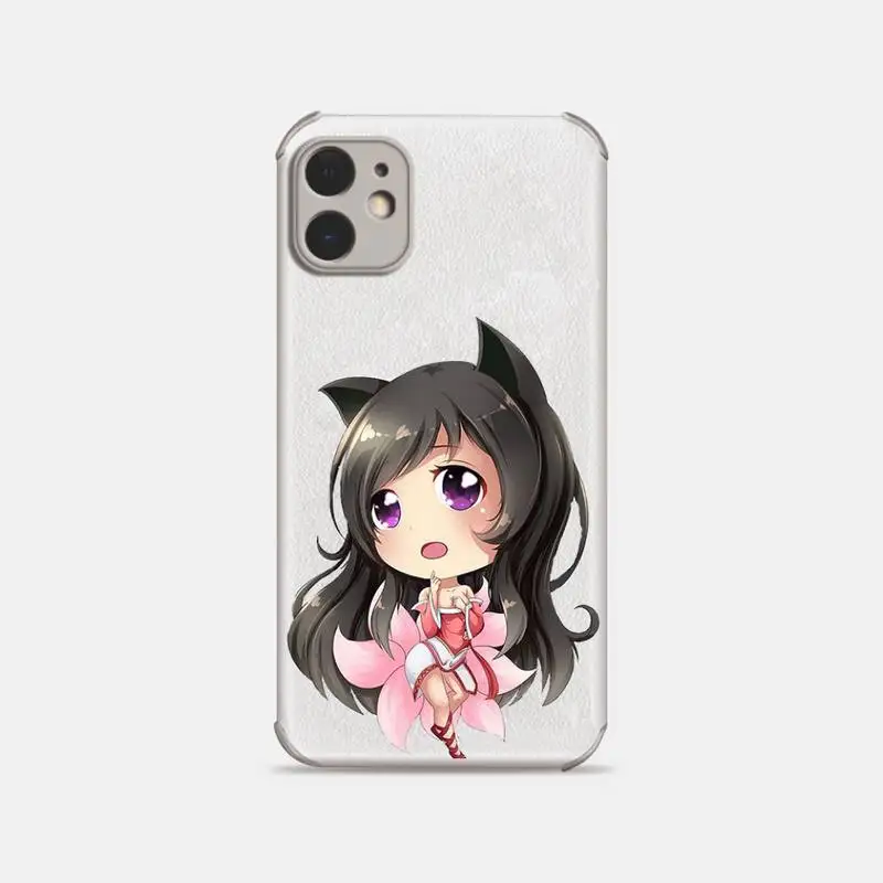 

Cute cartoon girl image Phone Case Lambskin LeatherFor iphone 12 11 8 7 6 XR X XS PLUS MINI PLUS PRO MAX Shockproof