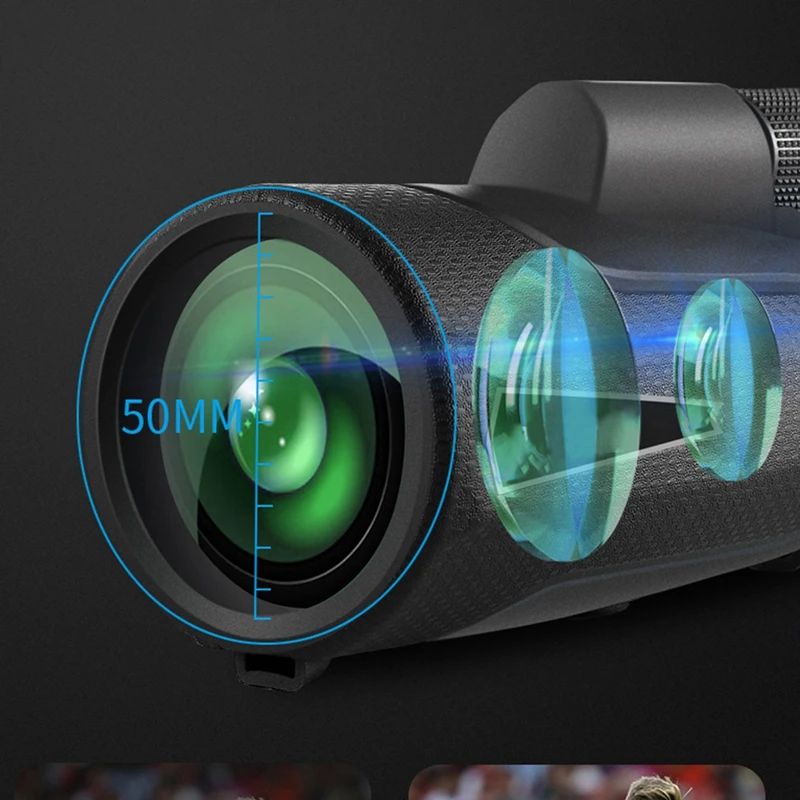 

Powerful 10x Monocular Telescope Compact Retractable Zoom Waterproof Bak4 Professional HD ED Glass With Tripod Phone Clip