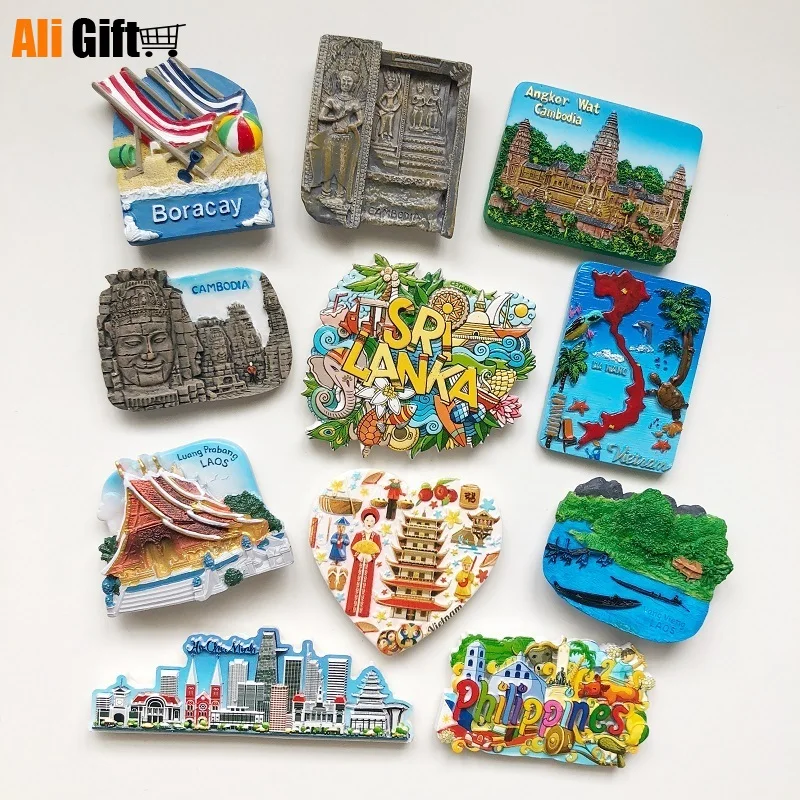 Филиппинские вьетнамские туристические сувениры магнитная полимерная