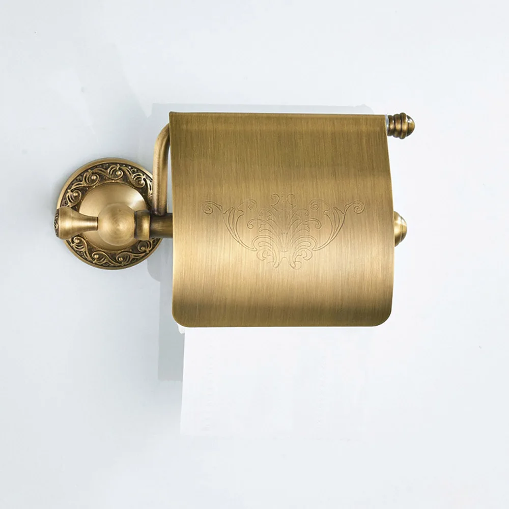 

Antique Brass 7.9 '' Uncovered Toilet Paper Holder, Brushed Bronze