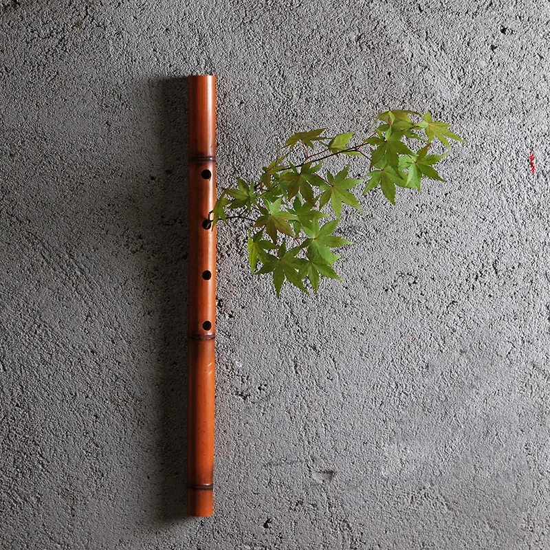 Vase Wall Mounted Flower Vase Flower Arrangement Pot Holder Home Decoration Bamboo Flute Wall Vases Gift
