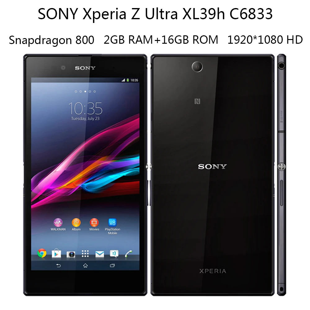 

Sony Xperia Z (Сони Иксперия З) Ультра XL39H LTE смартфон, четыре ядра, 6,4 "неблокированный Android смартфон 2 Гб оперативной памяти, 16 Гб встроенной памяти, ...