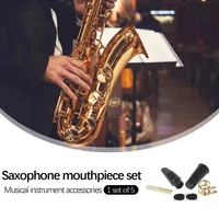 5pcs set saxophone mouthpiececlipclip capreeddental pad for sax musical instrument accessories