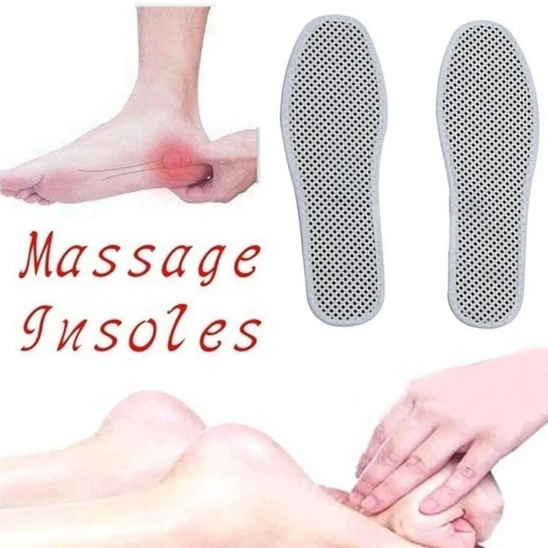 

4pcs/2Pairs New Health Massage Foot Negative Ion Therapy Insoles Shoe/Boots Pads for Men Women Non-magnetic