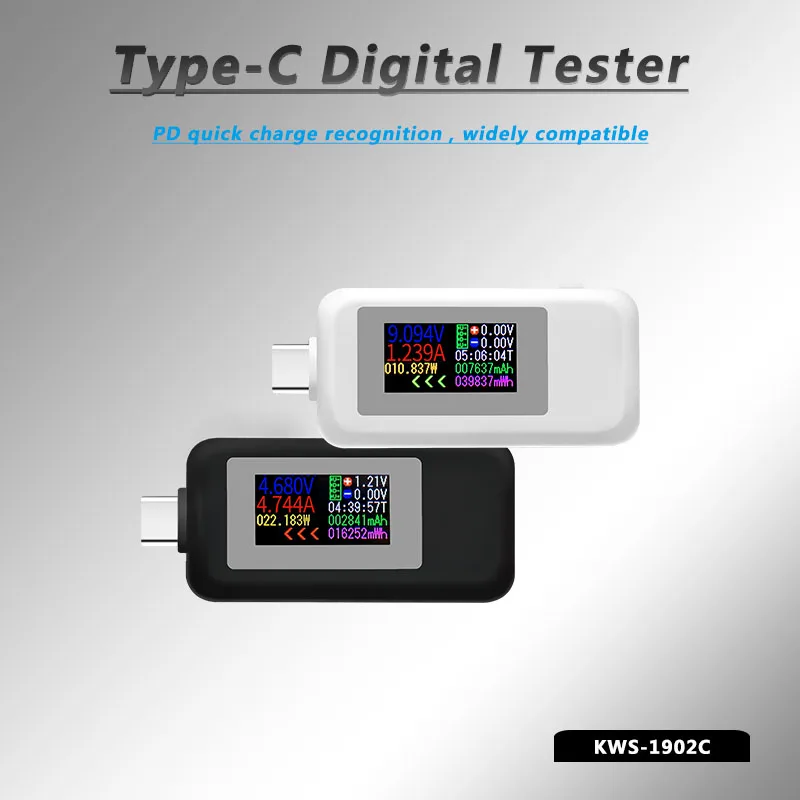 10 в 1 USB-тестер постоянного тока Type-C 4-30 измеритель напряжения таймер Амперметр