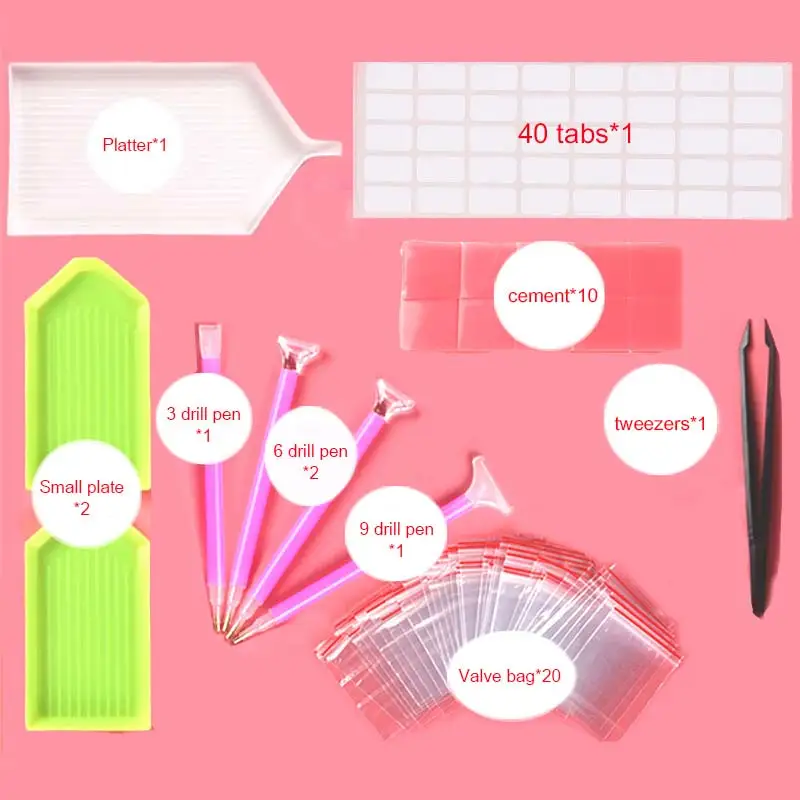 Мозаичный Клей Набор ручек DIY 5D Пинцет для вышивания набор инструментов алмазная живопись вышивка крестиком 1 комплект аксессуары для алмазной живописи