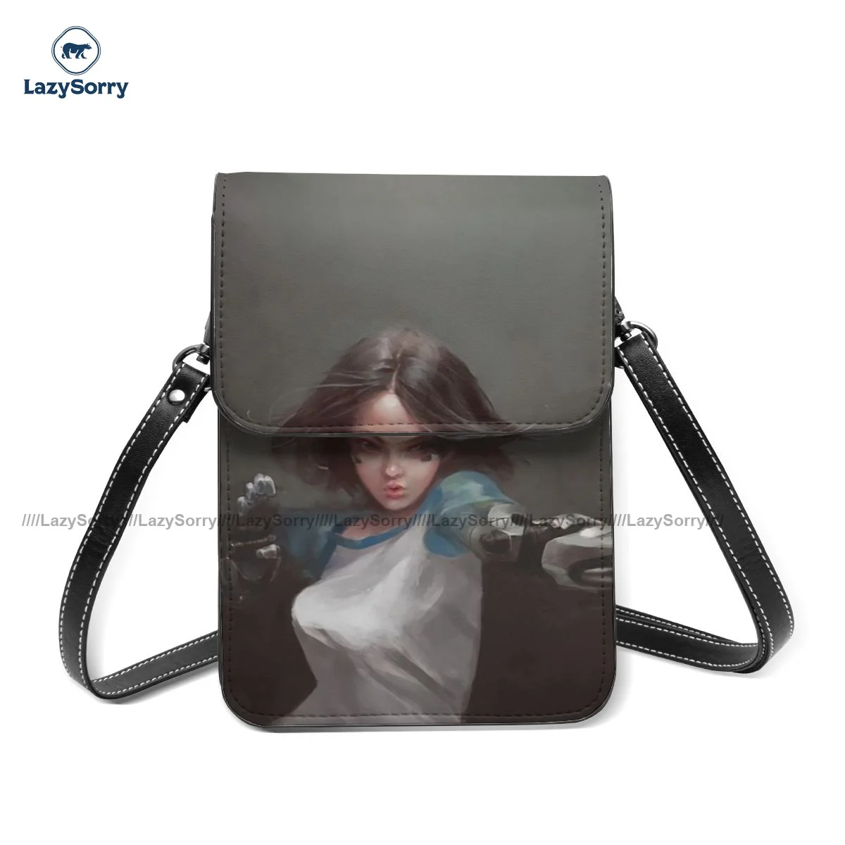 

Alita Battle Angel Shoulder Bag Streetwear Leather Mobile Phone Bag Female Fashion Vintage Bags