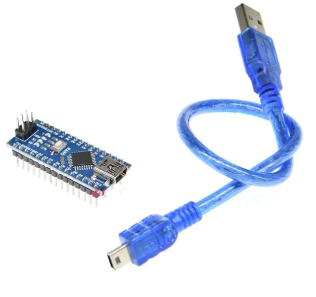 10 шт./лот Nano V3.0 ATmega328P контроллер совместимый для arduino nano CH340 USB драйвер с кабелем NANO