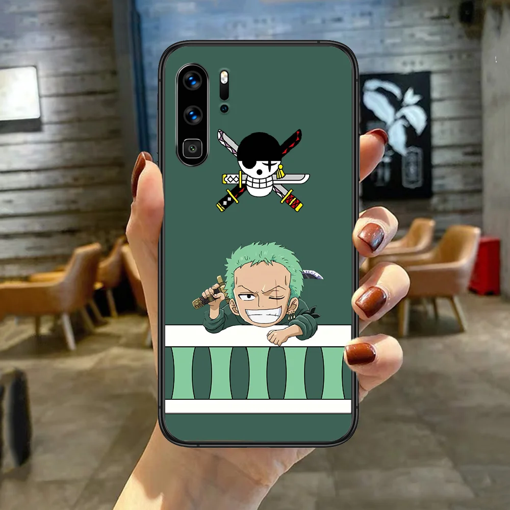 

Cute One Piece Anime Phone Case Cover For Huawei P Mate Smart 10 20 30 40 Lite Z 2019 Pro Black black Prime 3D Cover Pretty Back