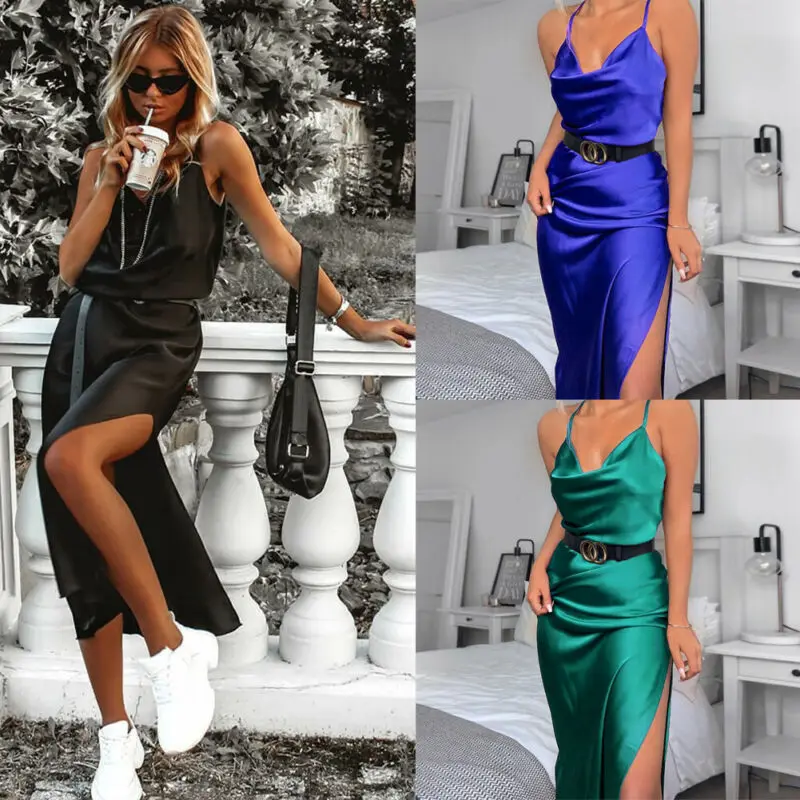 Зеленое летнее платье на тонких бретельках женское Бандажное без рукавов для