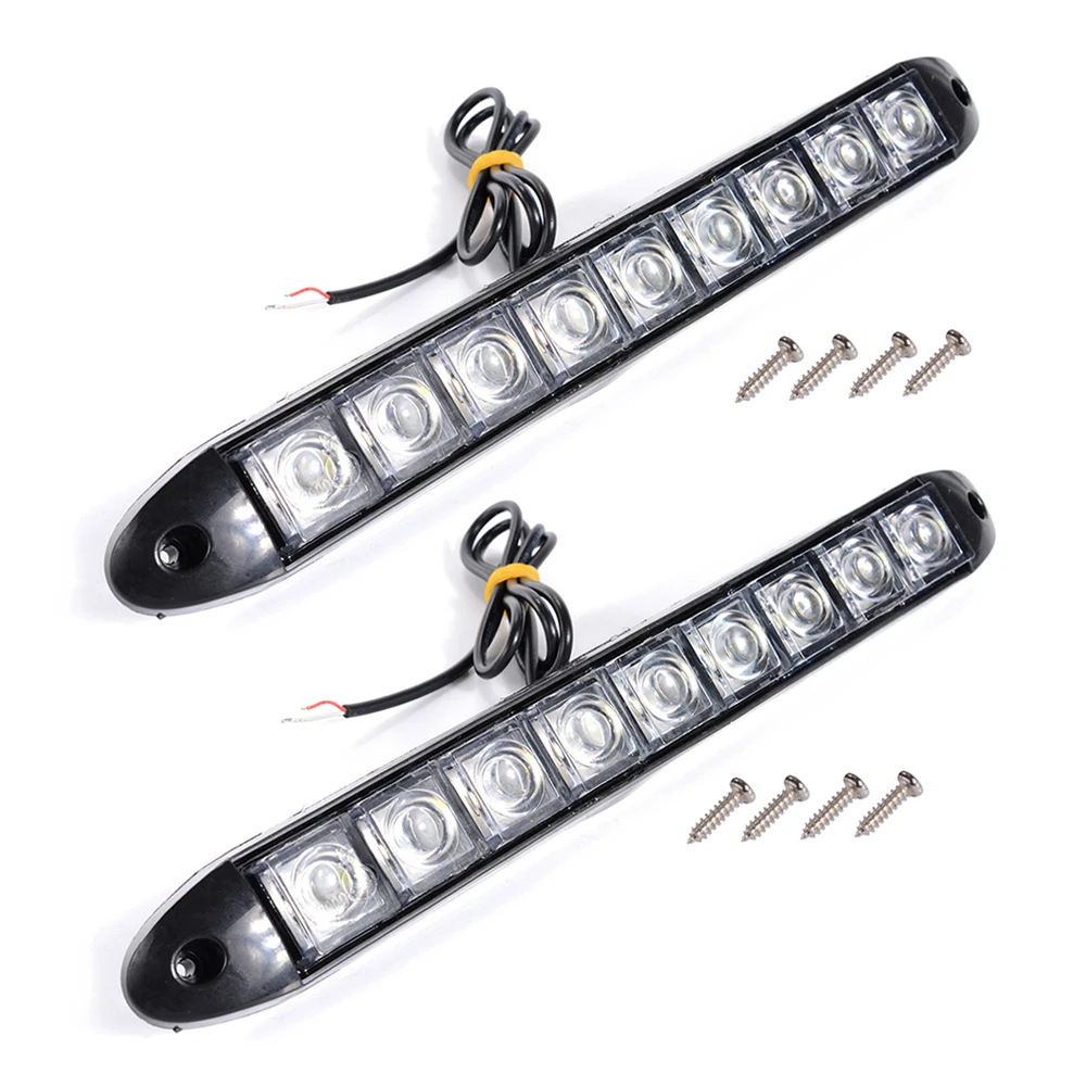 

2 шт. Водонепроницаемый тележка на колесах гибкий белый желтый горки Светодиодный дневной ходовой огонь светильник последовательного поло...