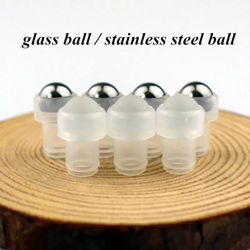 50pcs/lot 1ml-10ml Clear/Amber Glass Roll on Bottles with Thin Glass Roller and Glass/Metal Ball - Perfect for Essential Oil Vials image 3
