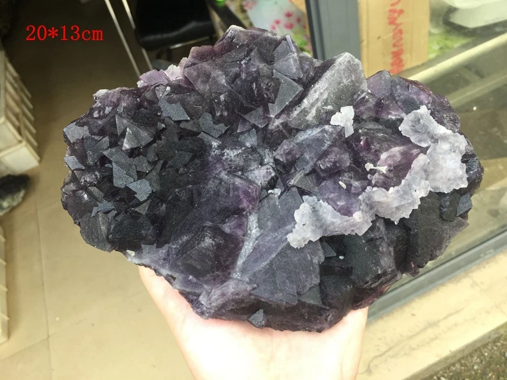 Природный Флюорит минеральный кристалл образец камня и Кристалл целебный из