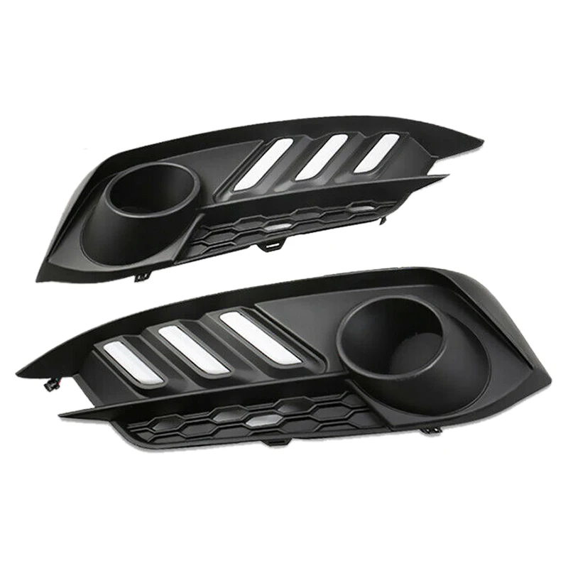 Новый 2 шт. черный DRL Светодиодный дневной ходовой светильник противотуманная