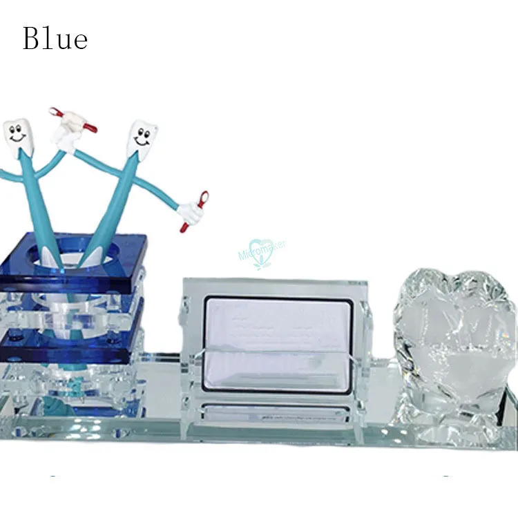 

Зубной Кристалл molar бизнес держатель для карт + держатель ручки набор стоматологический подарок для украшения стоматологической клиники