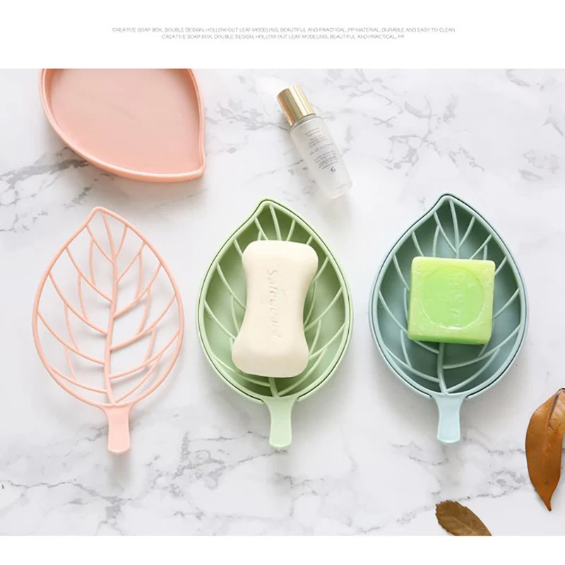 Нескользящая мыльница в форме листьев держатель для мыла туалетный душевой