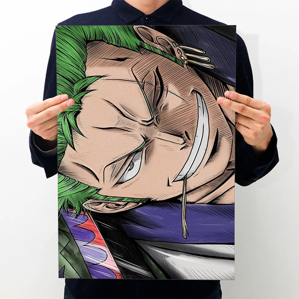 

Canvas Painting Wall Art Picture Room Decor Home Decor Retro Anime Poster Prints Roronoa Zoro One Piece Kids Bedroom Wall Decor