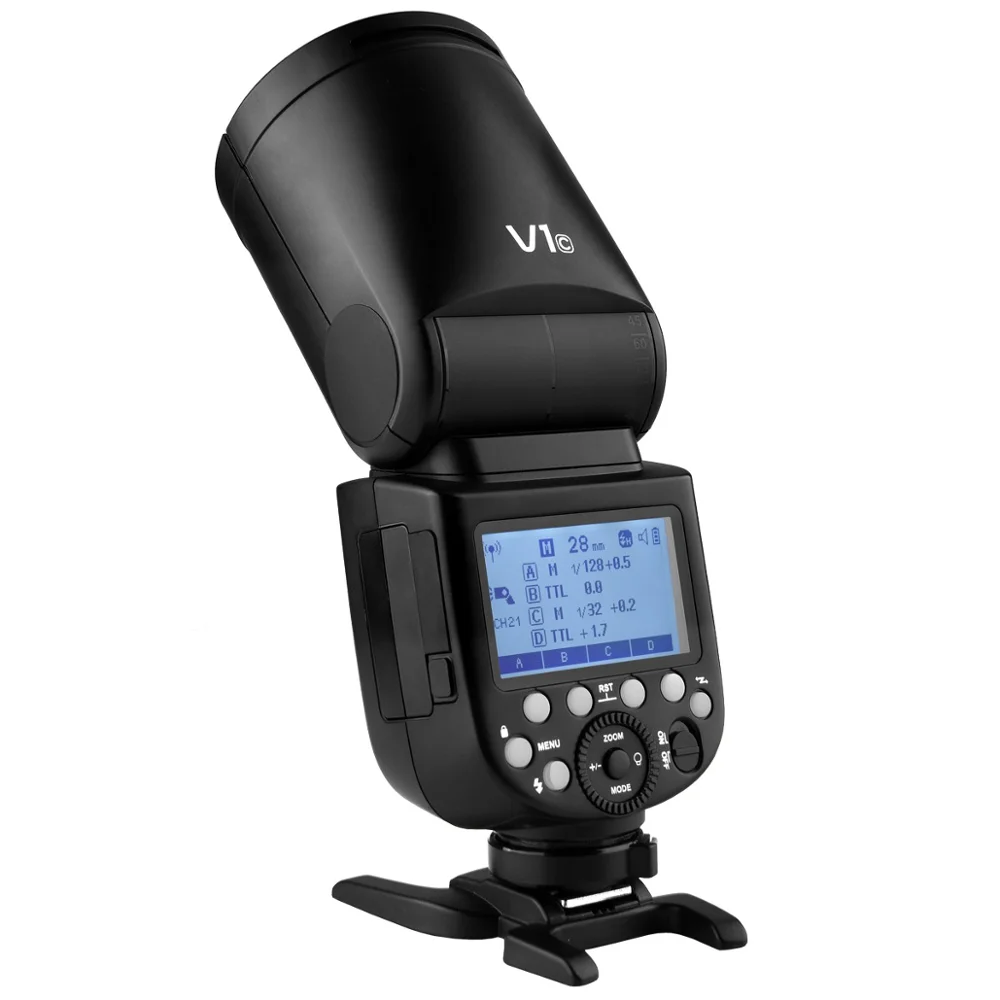 Godox V1 F 76Ws 2 4G ttl вспышка с круглой головкой для Fuji 1/8000 HSS 480 полная мощность 1 5 сек.