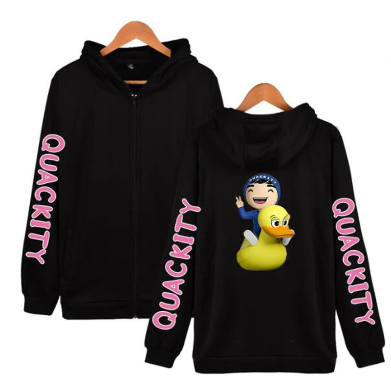 

Толстовка Quackity оверсайз на молнии для мужчин и женщин, уличная одежда в стиле Харадзюку, флисовая куртка с капюшоном в стиле хип-хоп, повседн...