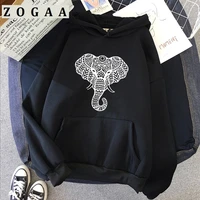 zogaa spring new mens thick hooded sweatshirt simple elephant printed harajuku student hoodie hip hop casual sweatshirt mens