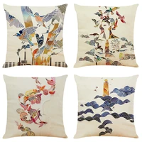 art themed cushion cover decorative pillows fashion seat cushions home decor soft flax throw pillow sofa pillowcase