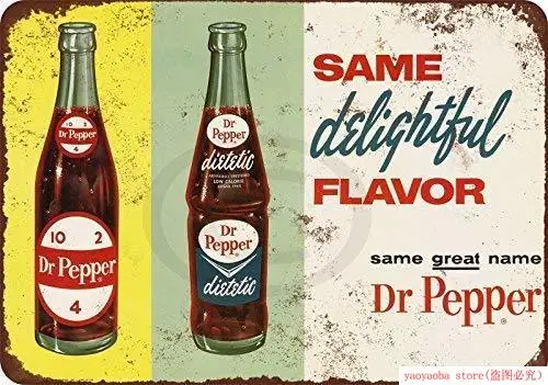 Жестяной знак 1963 диета Dr. Pepper декоративные металлические вывески металлическая