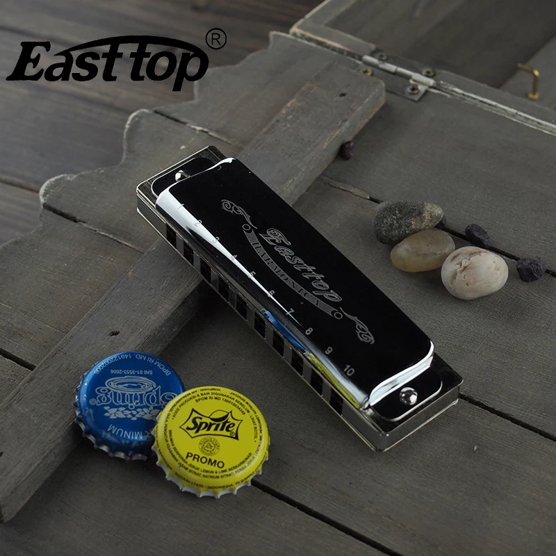 EASTTOP T006 10 отверстие латунный гребень латунь reedplate Губная гармошка для блюза