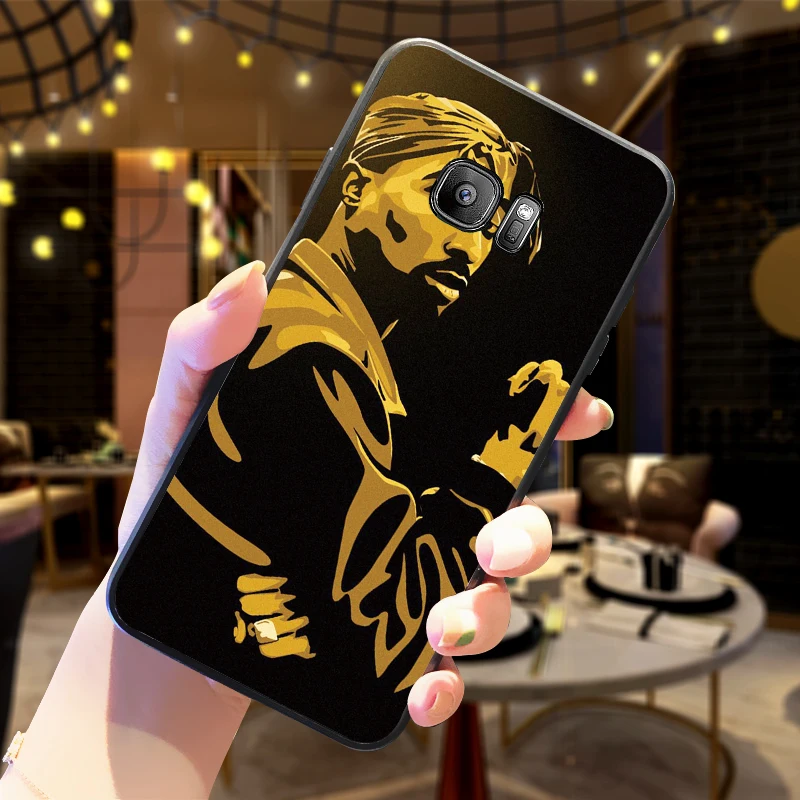 2pac Чехлы для мобильных телефонов samsung A5 3 6 7 8 9 10 A10 A20 30 40 50 60 70 M40 Мягкий силиконовый