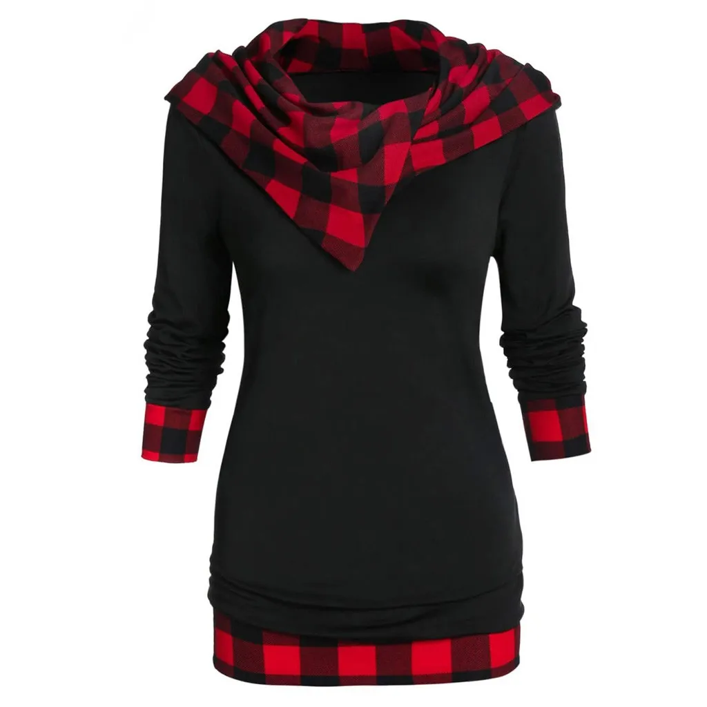 Новинка Толстовка свитшоты крутые женские большие размеры клетчатый принт с