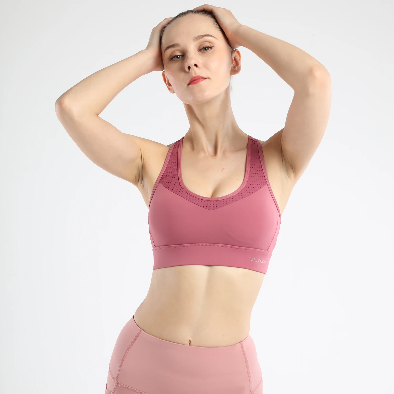 Женский спортивный бюстгальтер сексуальный для йоги сетчатый Brathable топ пуш ап