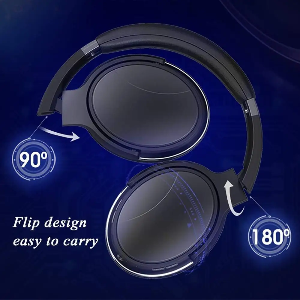 Fanshu Bluetooth наушники светильник Вес Hi-Fi Беспроводной за ухо геймер складной игровая
