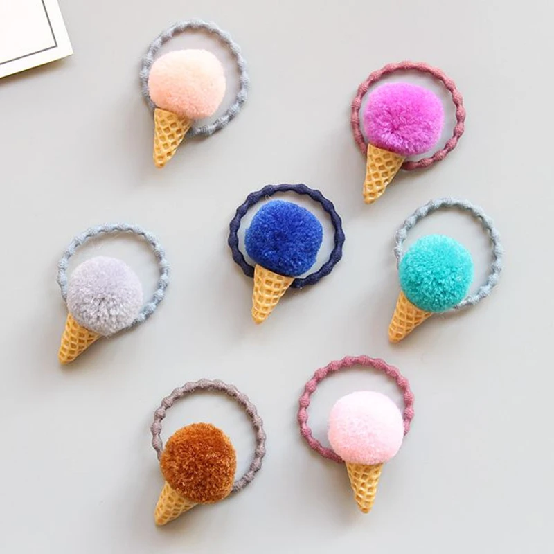 Эластичный 1 шт конфеты Цвета и принтом в виде мороженого хвост держатель для