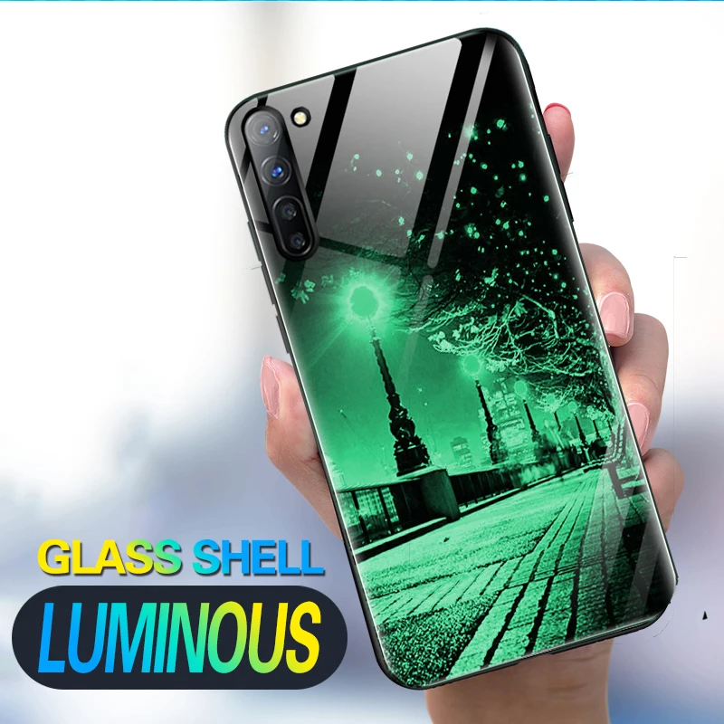 Чехол в виде светящегося стекла для OPPO Reno 3 Pro Z Realme X Lite роскошная задняя крышка A11X