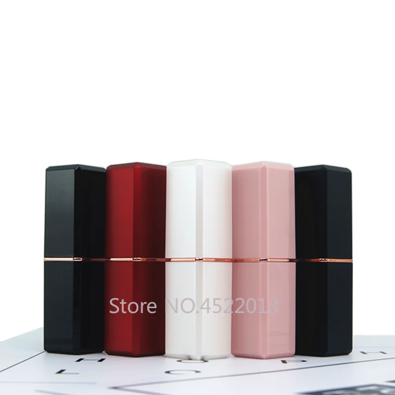 

10/30/50pcs 12.1mm Four-leaf Clover Red Rose Gold Black White Empty Lipstick Tube Lip Balm Container Lipstick Shell Packaging