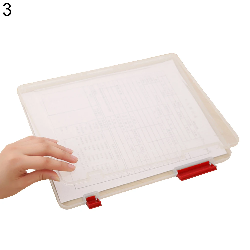 Transparent Storage Box Clear Plastic Document Paper Filling Case A4 File | Канцтовары для офиса и дома