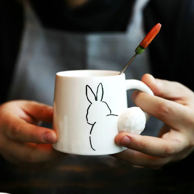 

Кофейная Кружка керамическая чашка Ретро объемный хвост рельефная чашка молочные чашки для пар кухонные аксессуары Кружка большая Кружка