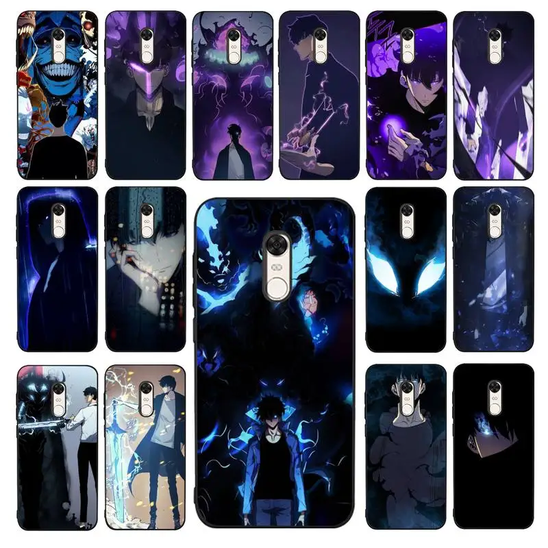 

Yinuoda Anime Solo Leveling Phone Case for Redmi 5 6 7 8 9 A 5plus K20 4X 6 cover