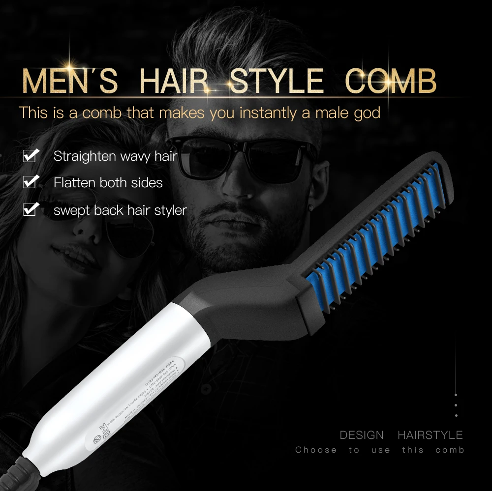 Расческа расческа для волос beard straightener comb hair brush бороды гребень расчёска мужские